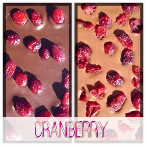 Schokoladentafel mit Cranberry